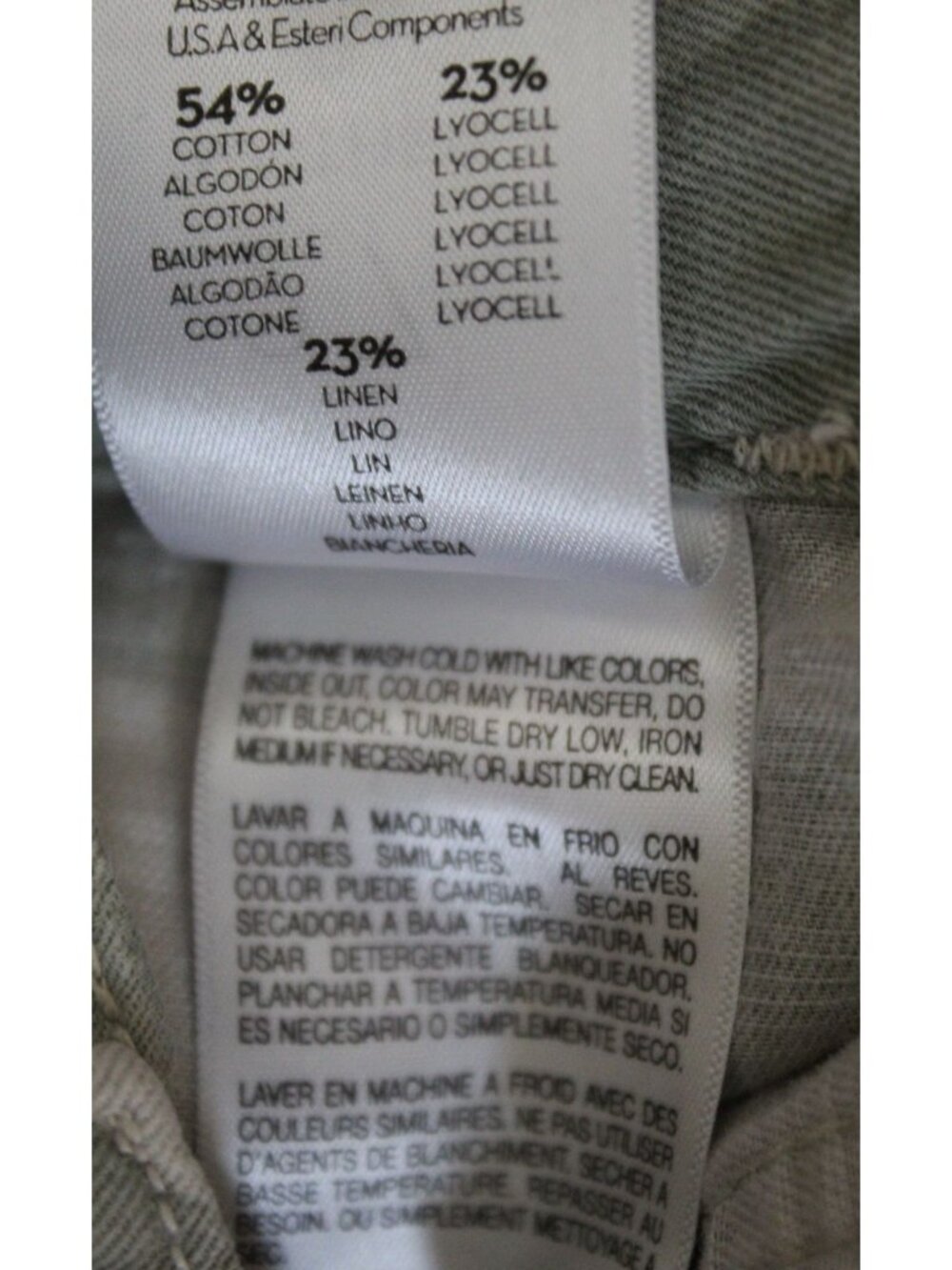 Mother The Shaker Crop Fray Pants Racer Stripe Camo Army Green Size 27 - Picture 5 of 5